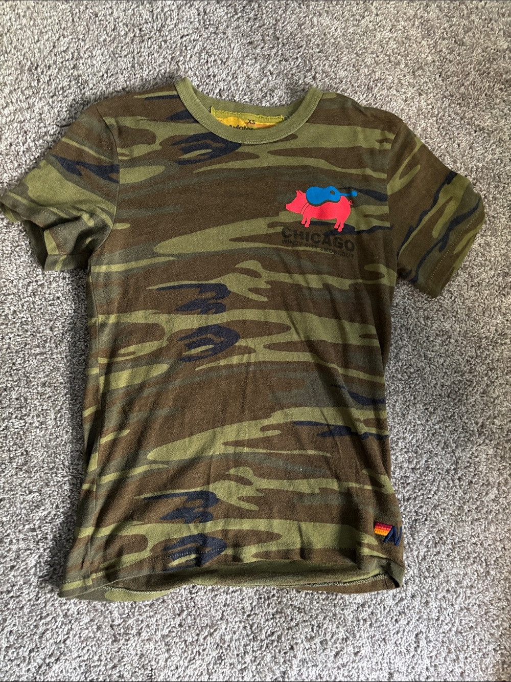 Aviator Nation Chicago camo tee